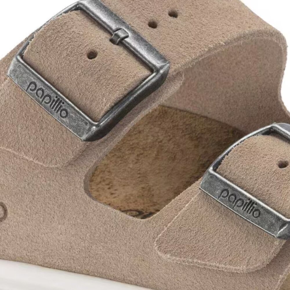 Birkenstock Arizona Chunky Suede Leather Sandals Warm Sand Like New! SIZE EU 39 - Picture 4 of 8